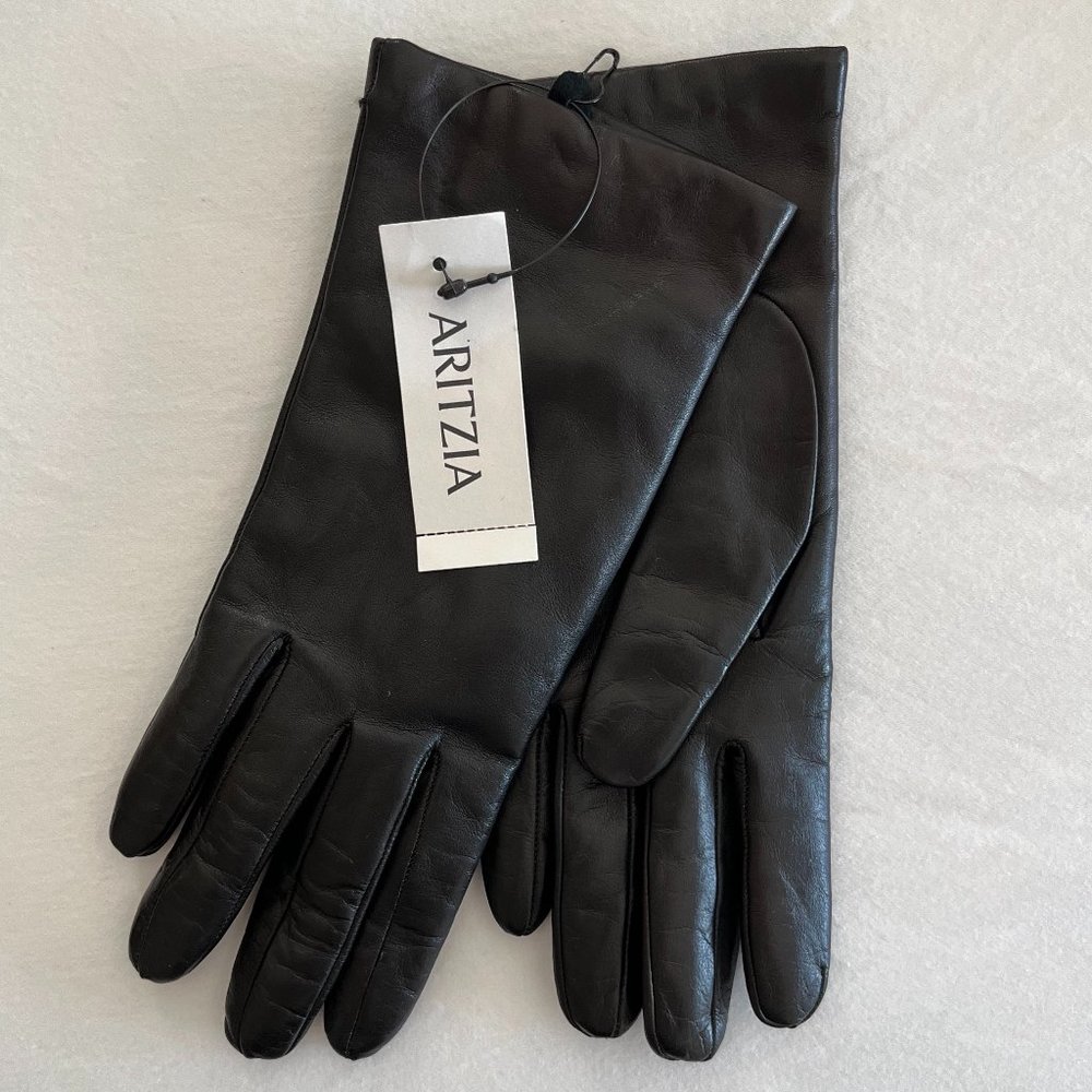 Aritzia Auxiliary Black Leather Gloves